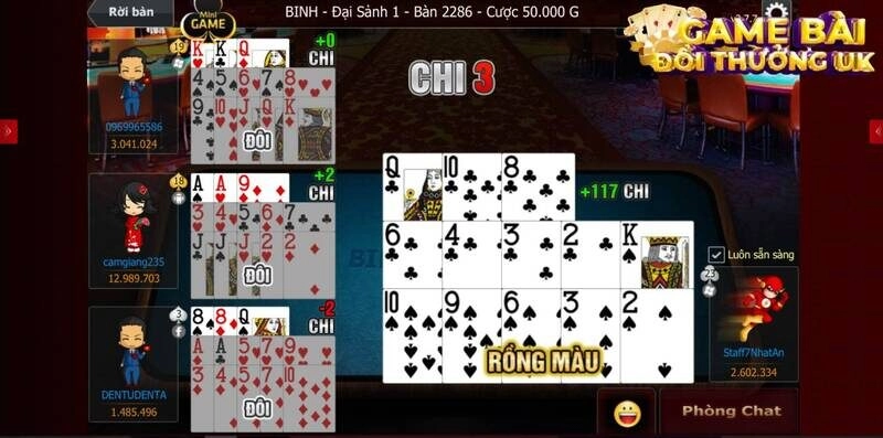 Hướng dẫn cách tính chi Mậu Binh trong ván bài chuẩn nhất