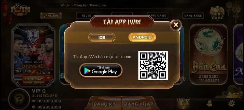 Các bước tải iWin Android